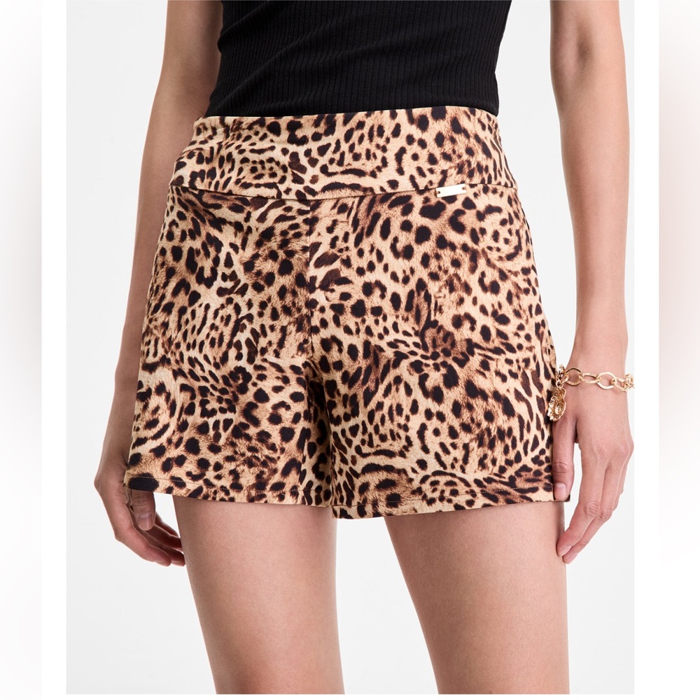 INC International Concepts Animal Print High Waist Shorts